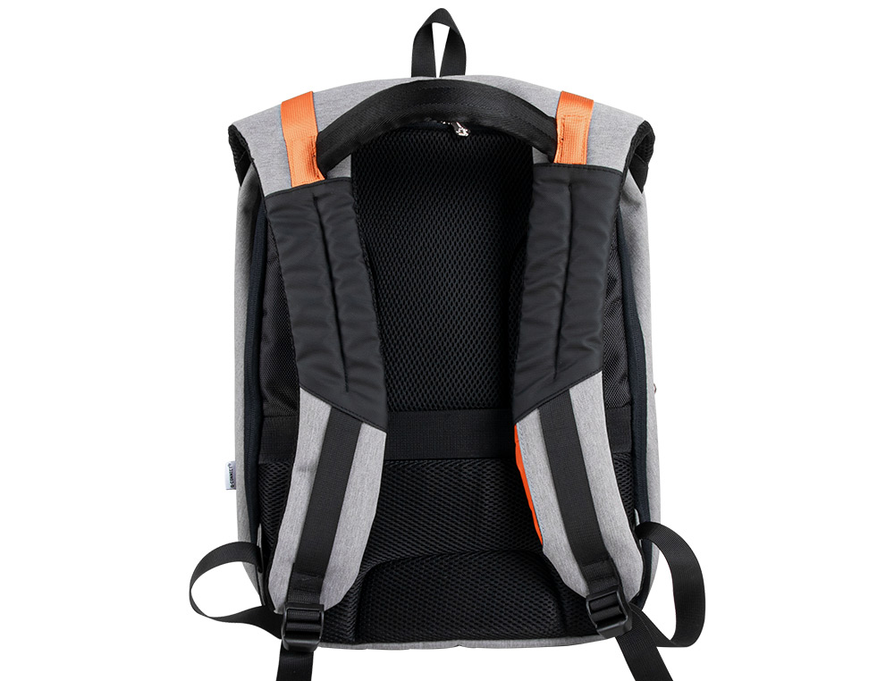 SACOCHE Q-CONNECT ORDINATEUR PORTABLE 18 POUCES POLYESTER ETANCHE DIM. 460X170X310MM COLORIS NOIR/GRIS
