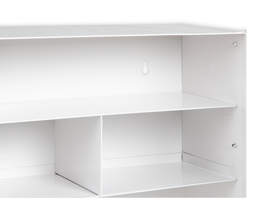 ARMOIRE PHARMACIE Q-CONNECT EN METAL LIVRE VIDE 4 COMPARTIMENTS L33XP12X36CM