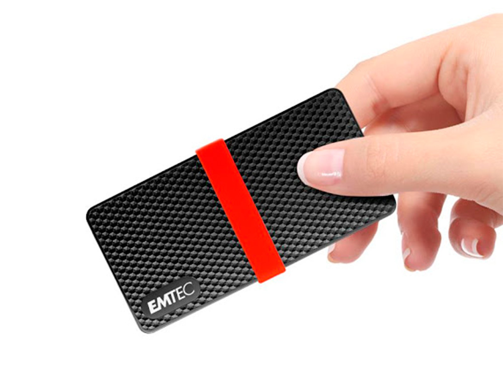 DISQUE DUR SSD PORTABLE EMTEC X200 POWER PLUS USB-C 3.1 GEN1 TRANSFERT HAUTE VITESSE GRANDE CAPACITE DE STOCKAGE 128GB