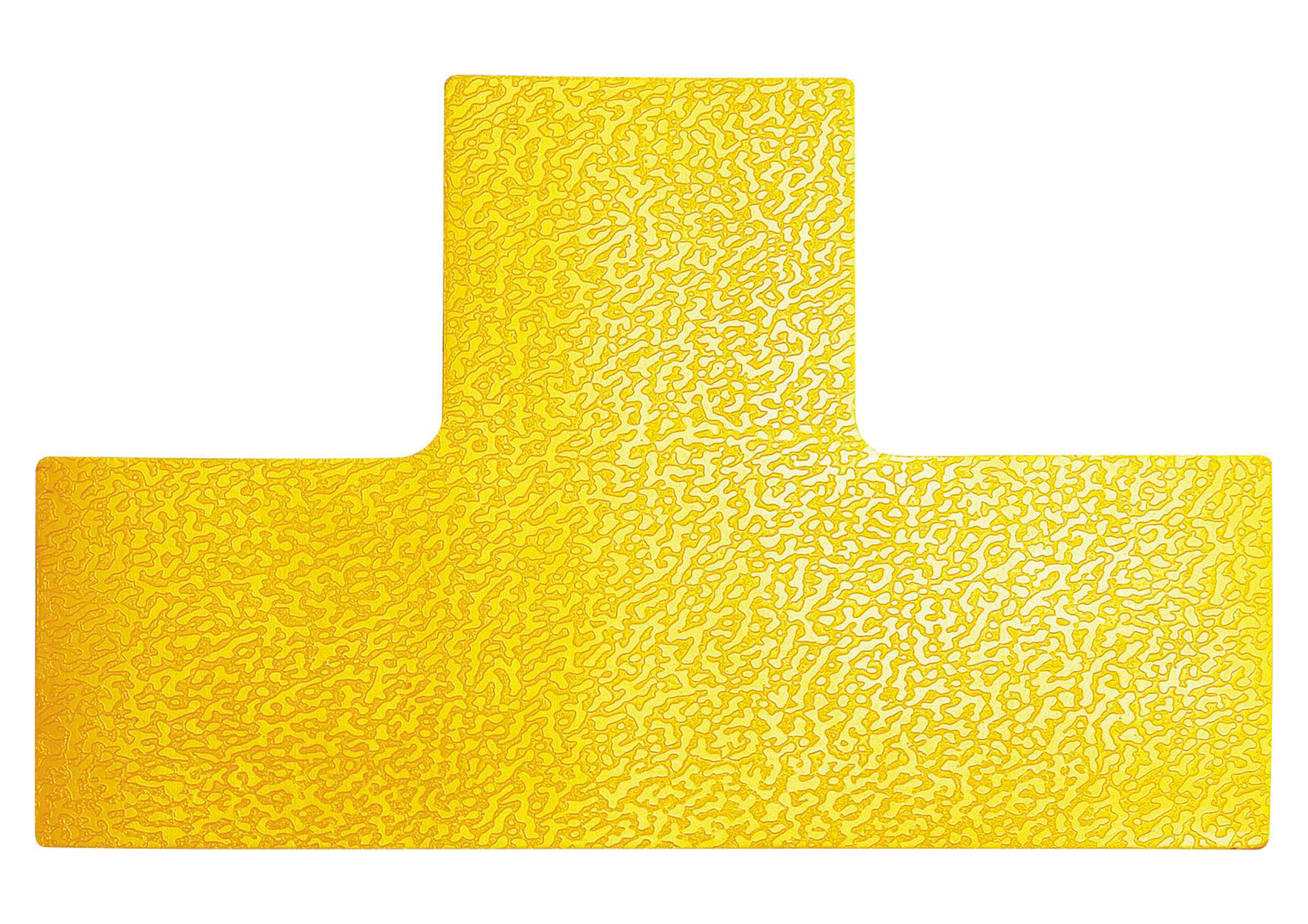 MARQUAGE AU SOL DURABLE IDENTIFICATION ZONES DE DANGER PASSAGE STOCKAGE FORME T 150X0,7X150MM INTERIEUR LOT