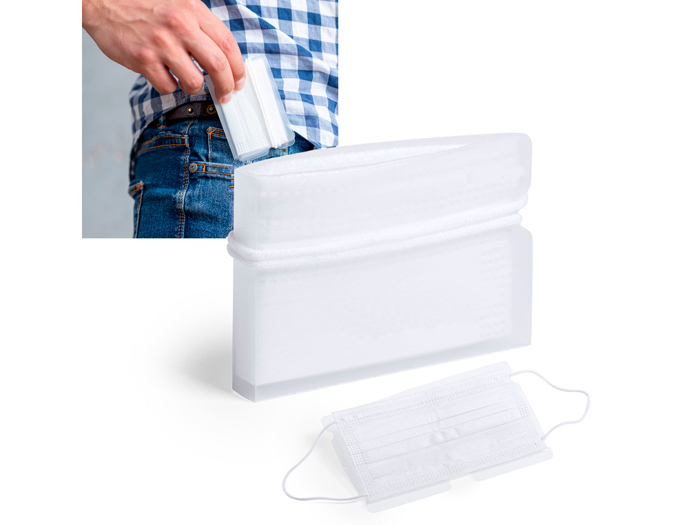ETUI PORTE-MASQUE MAKITO POLYPROPILENE RESISTANT POUR  LE RANGER DANS LA POCHE OU LE SAC 8,5X6CM