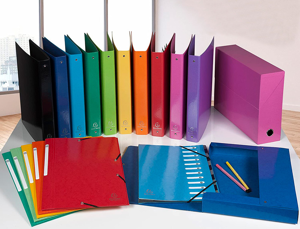 BOITE TRANSFERT EXACOMPTA IDERAMA CARTON  RECOUVERT     PAPIER TOILE 16/10E A4        25X33CM DOS 120MM OEILLET