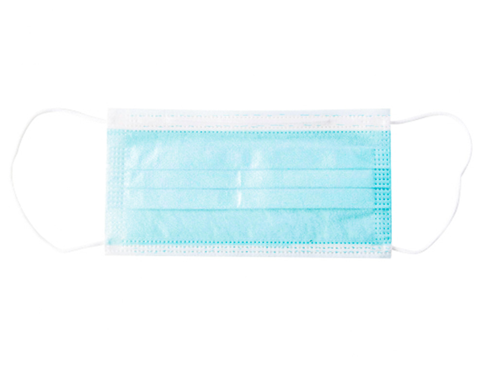 MASQUE JETABLE NORME CE 14683:2019+AC:2019 CLASS1 CHIRURGICAL À USAGE UNIQUE COULEUR BLEU