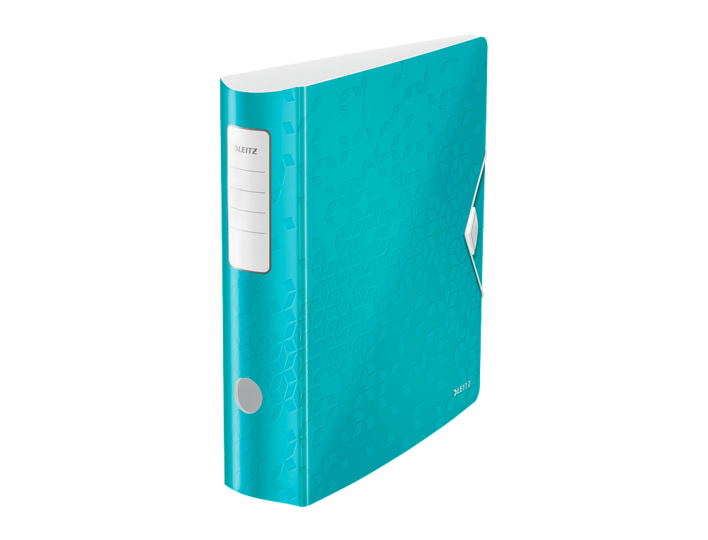 CLASSEUR LEVIER LEITZ WOW 180º ACTIVE 318X312MM POLYFOAM DOS 75MM OEILLET PRÉHENSION GRIFFES BLOCAGE 600F COLORIS BLEU