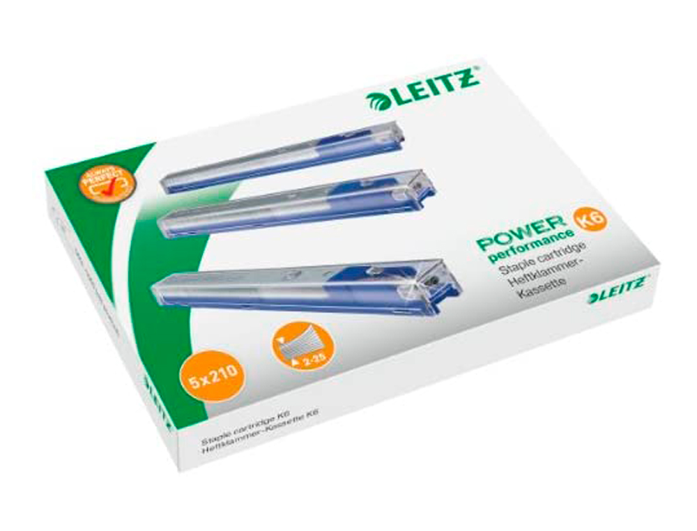 CASSETTE AGRAFES LEITZ POWER PERFORMANCE K6 BOITE 5 CASSETTES