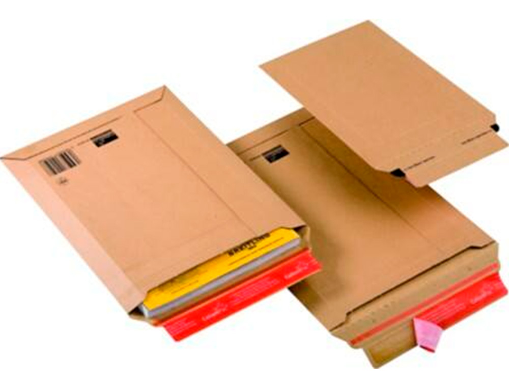 POCHETTE EXPEDITION COLOMPAC CARTON ONDULE BANDE ADHESIVE 340X500X50MM