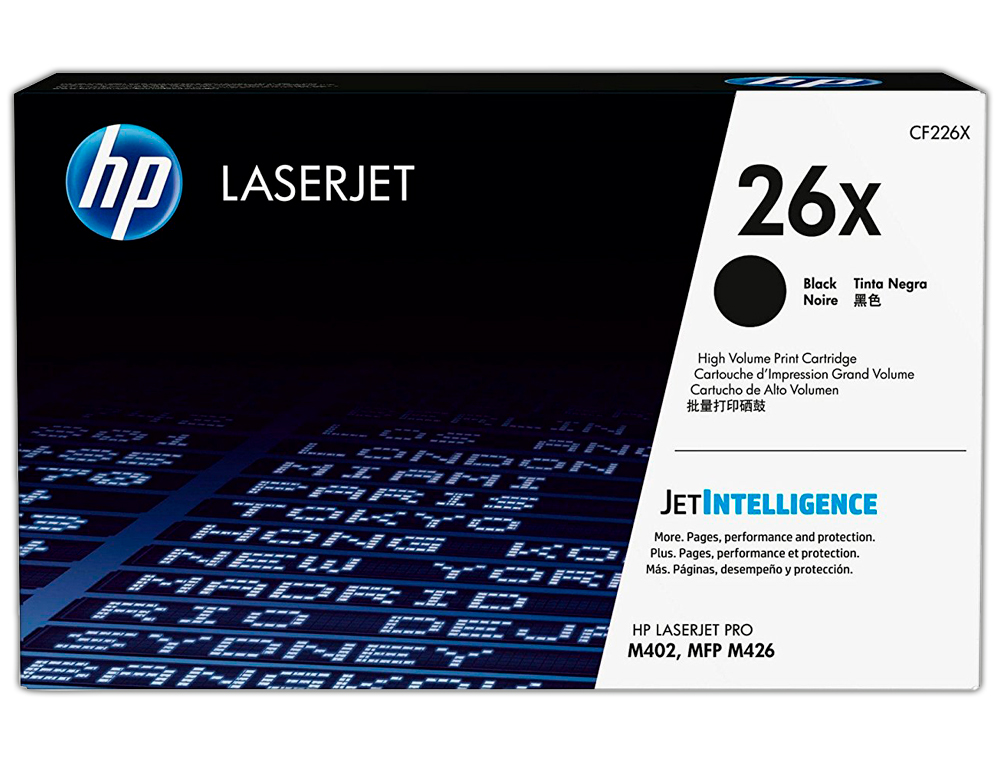TONER LASER HP N.26X LASERJET PRO M402/MFP M426 COULEUR NOIR 9000P