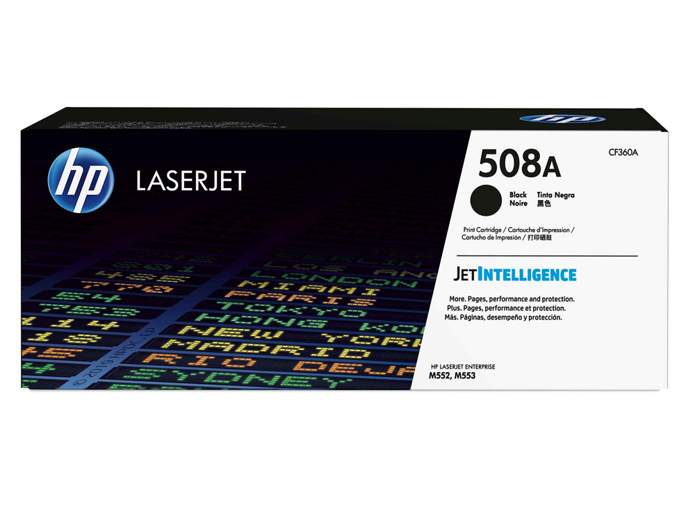 TONER LASER HP N.508A LASERJET ENTREPRISE COLOR M552/M553/M577 COULEUR NOIR 6000P