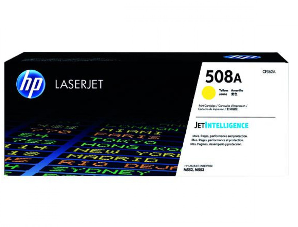 TONER LASER HP N.508A LASERJET ENTREPRISE M552/M553/M577 COULEUR JAUNE 5000P