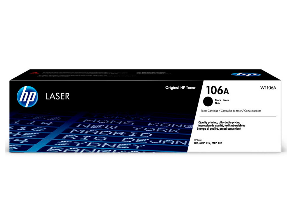 TONER HP LASER 107A/W, MFP 135 106A NOIR