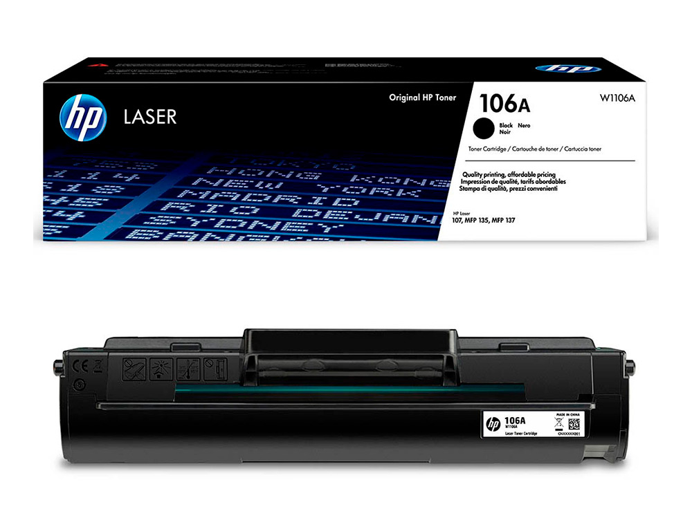 TONER HP LASER 107A/W, MFP 135 106A NOIR