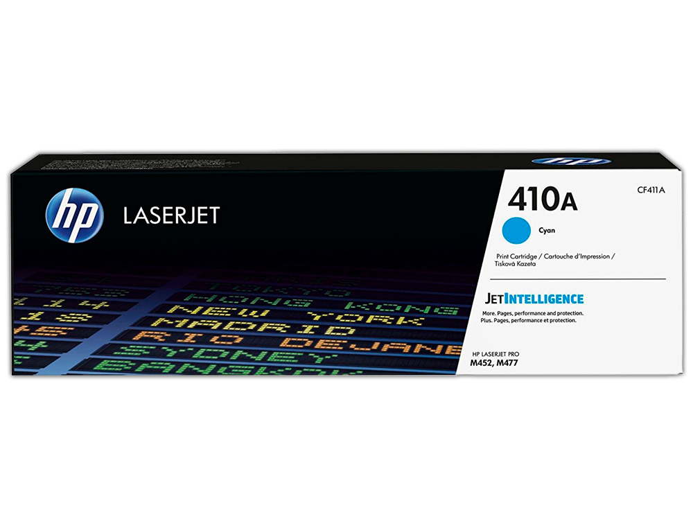 TONER LASER HP N.410A LASERJET PRO M377/M452/MFP M477 COULEUR CYAN 2300P