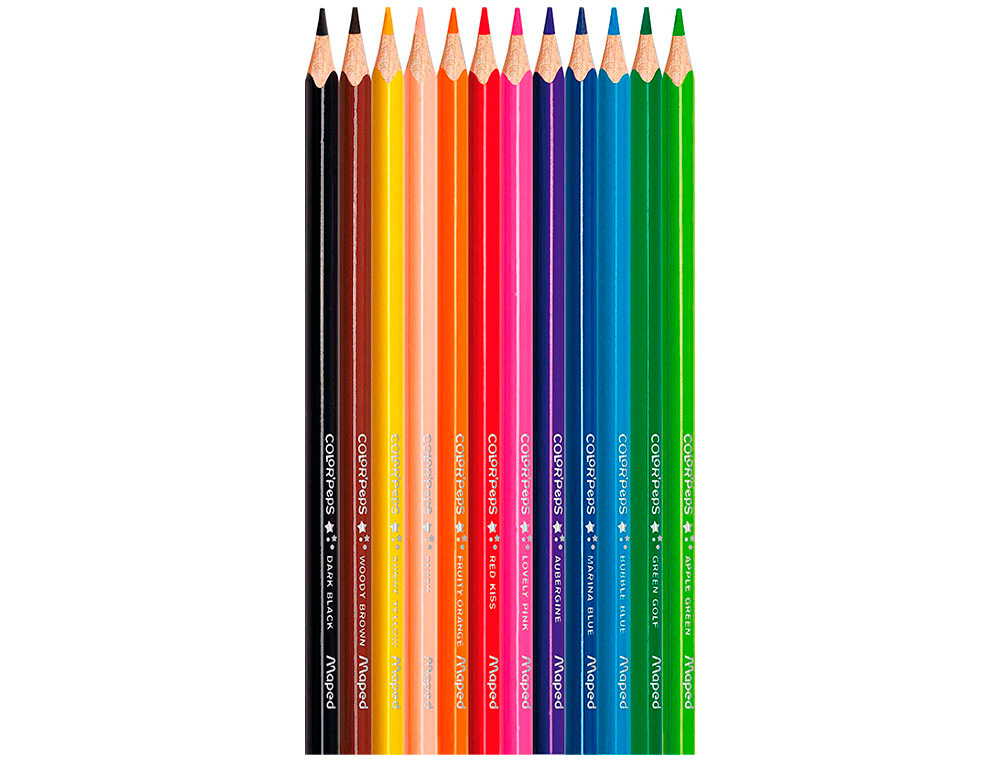 CRAYON COULEUR MAPED COLOR' PEPS STRONG ULTRA RESISTANT CARTON DE 12 UN