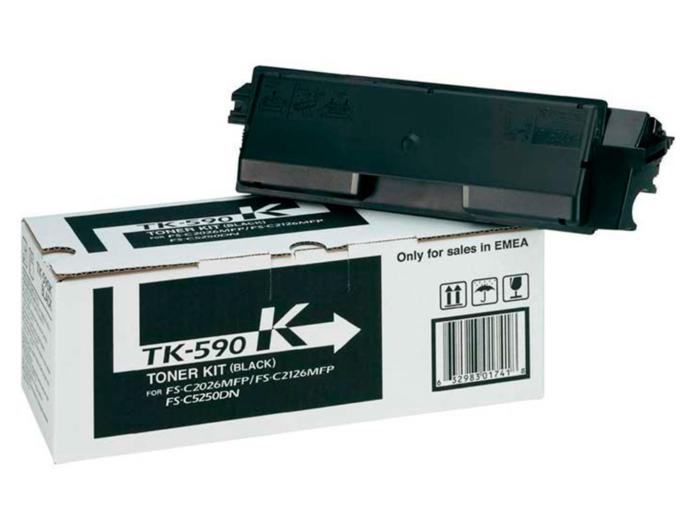 TONER LASER KYOCERA 1T02KV0NL0 TK590 POUR FSC2016/2026/2126/5250 COULEUR NOIR 7000P