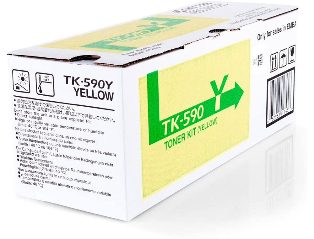 TONER LASER KYOCERA 1T02KVANL0 TK590Y POUR FSC2016/2026/2126/5250/P2026CDN COULEUR JAUNE 5000P