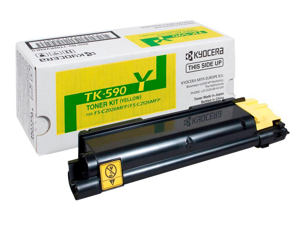 TONER LASER KYOCERA 1T02KVANL0 TK590Y POUR FSC2016/2026/2126/5250/P2026CDN COULEUR JAUNE 5000P