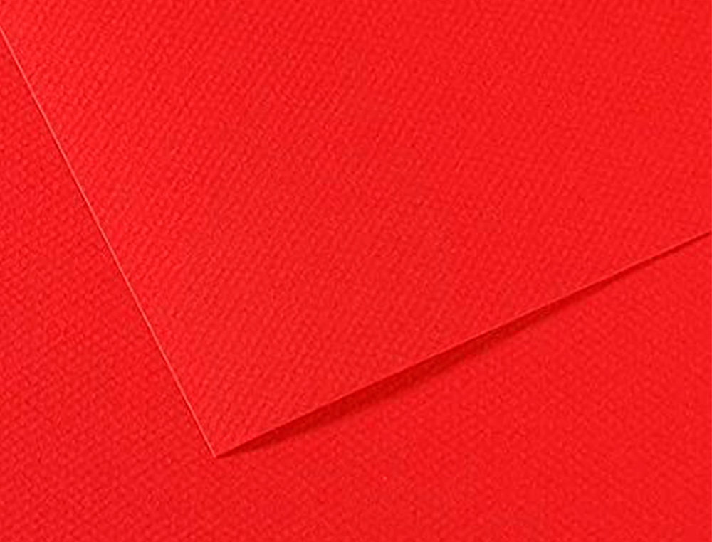 PAPIER DESSIN CANSON FEUILLE MI-TEINTES N 505 GRAIN GELATINE HAUTE TENEUR COTON 160G 50X65CM UNICOLORE ROUGE