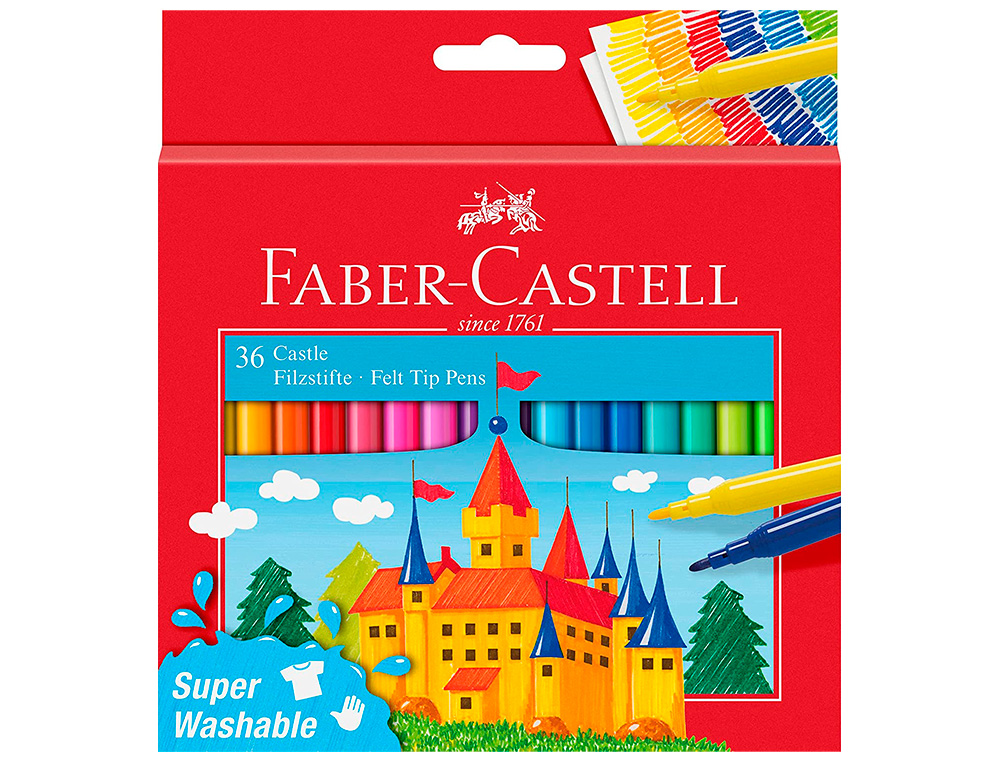 FEUTRE SCOLAIRE FABER CASTELL CHATEAU POCHETTE DE 36