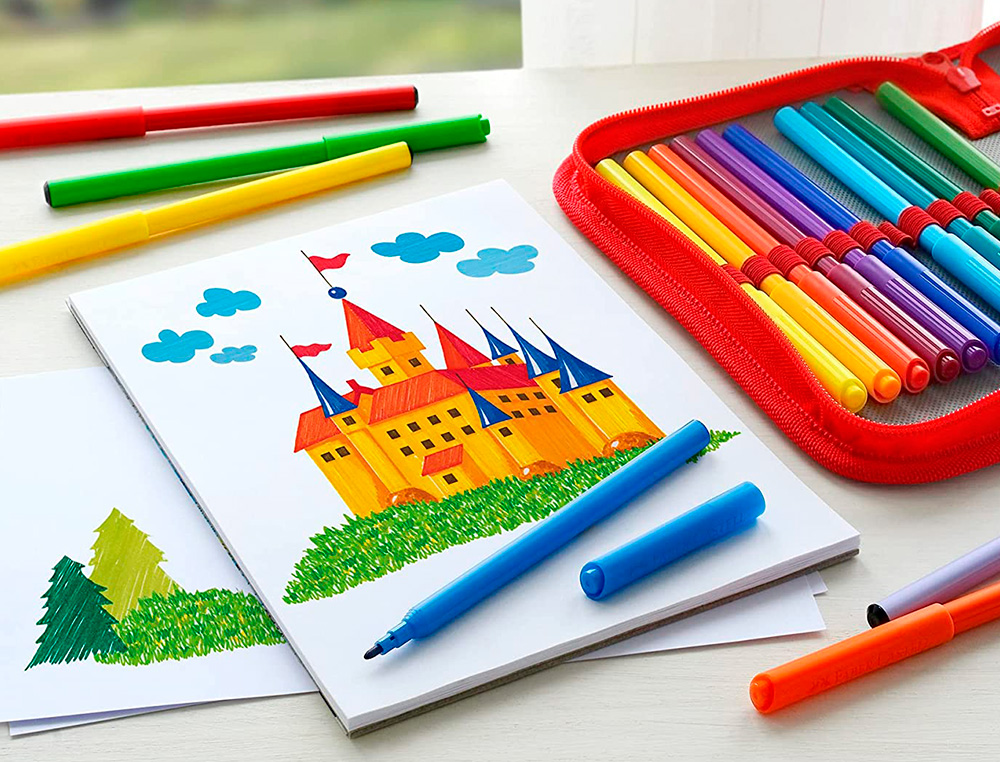 FEUTRE SCOLAIRE FABER CASTELL CHATEAU POCHETTE DE 36