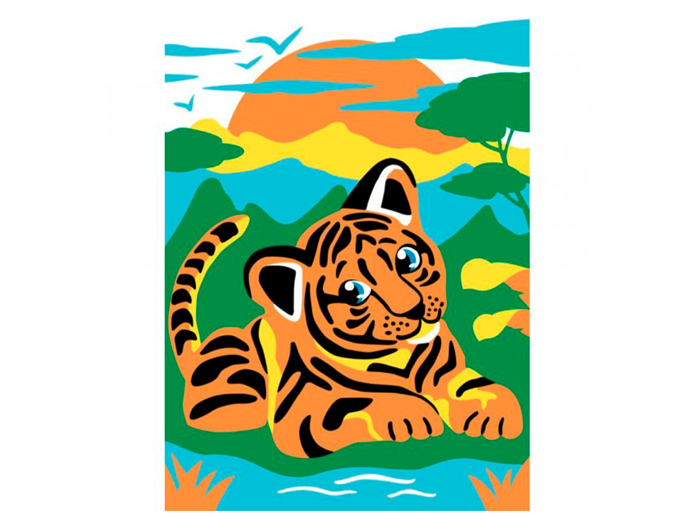 PEINTURE PAR NUMERO OZ INTERNATIONAL JUNIOR MODELE TIFOU LE TIGRE