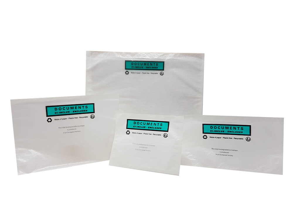 POCHETTE ADHESIVE PAPER LIST PORTE-DOCUMENTS CRISTAL C6    P/100