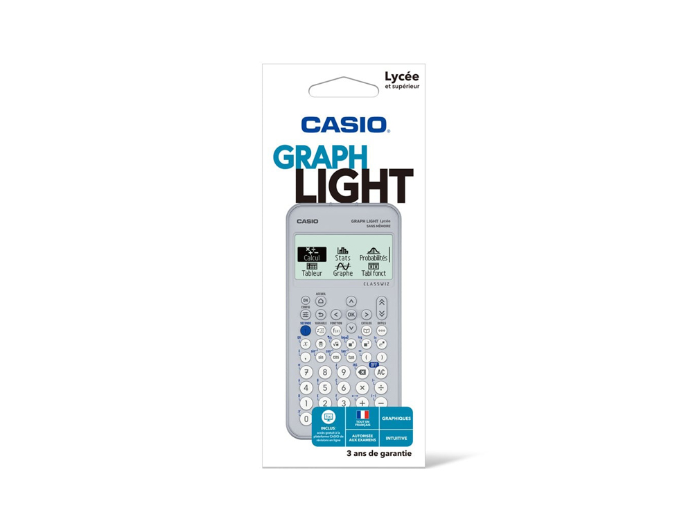 CALCULATRICE GRAPHIQUE CASIO LYCEE GRAPH LIGHT COLORIS     BLANC