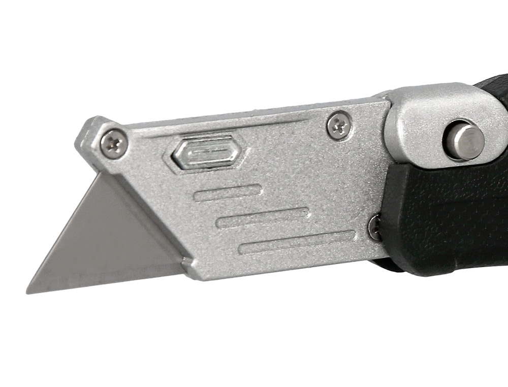 CUTTER XD-925 Q-CONNECT GOMME ET PLASTIQUE ABS LAME INTERCHANGEABLE ACIER CARBONE 19MM MECANISME CHANGEMENT FACILE