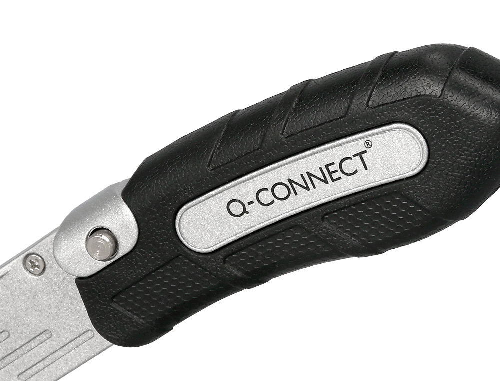 CUTTER XD-925 Q-CONNECT GOMME ET PLASTIQUE ABS LAME INTERCHANGEABLE ACIER CARBONE 19MM MECANISME CHANGEMENT FACILE