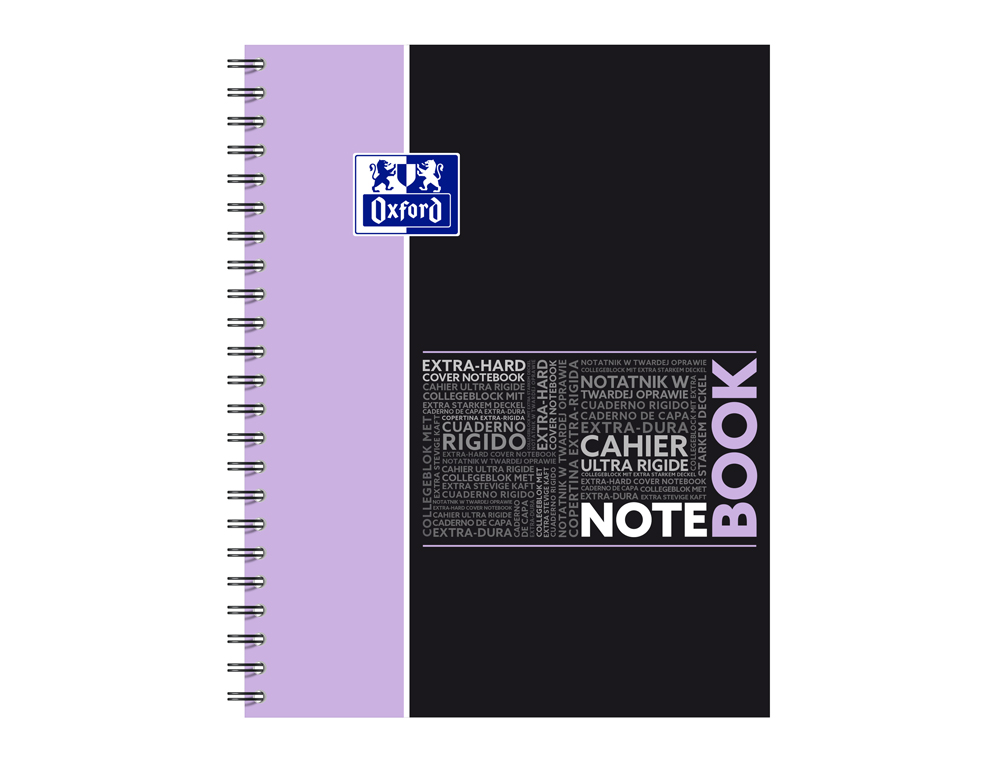 NOTEBOOK OXFORD ETUDIANT INTEGRALE 4 TROUS 230X297MM   160 PAGES OPTIK PAPER 5X5 COL PASTEL ASS LOT DE 20 BLOCS