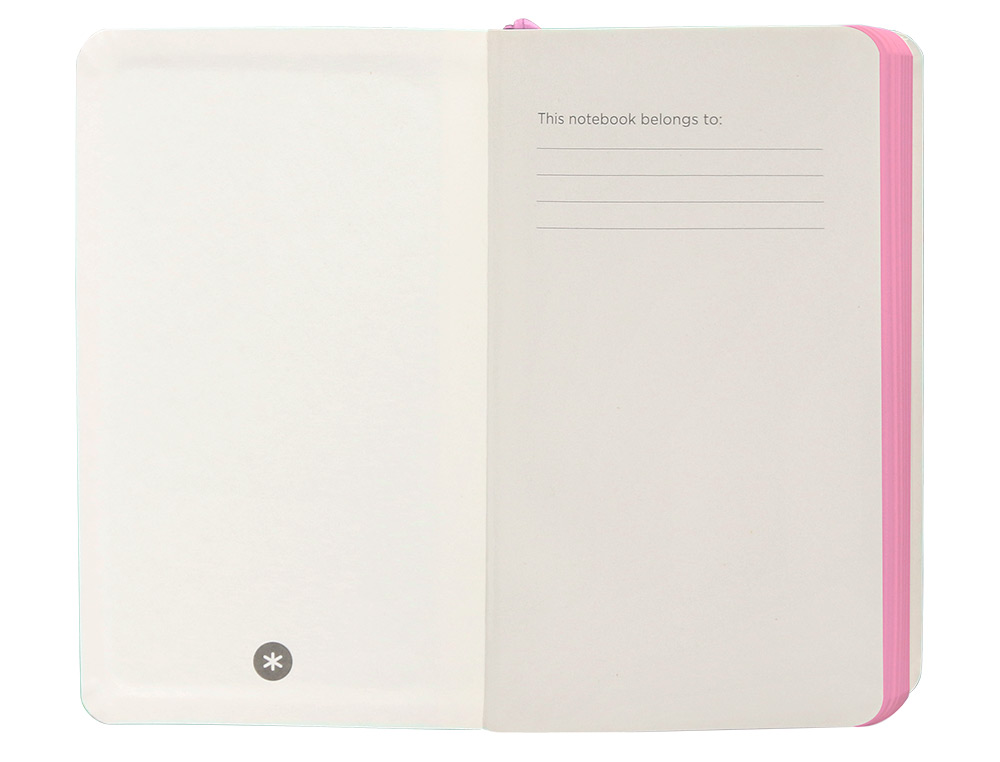 CARNET A6 ANTARTIK NOTES LIGNECOUVERTURE SOUPLE FERMETURE ELASTIQUE ROSE 200 PAGES 80GR COLORIS TURQUOISE