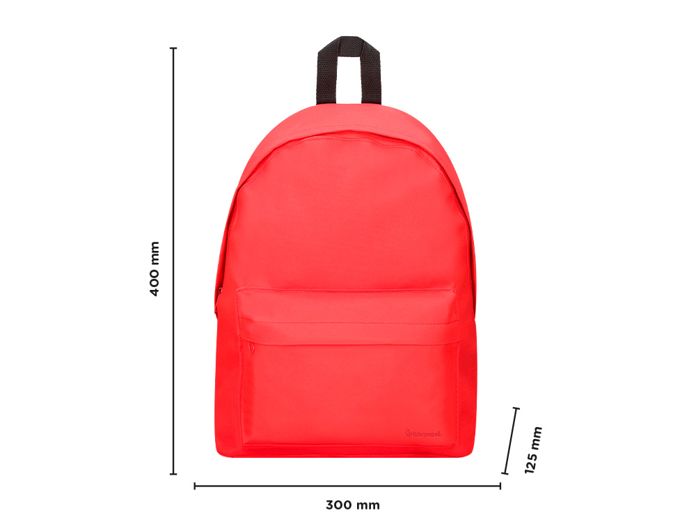 SAC A DOS LIDERPAPEL 1 COMPARTIMENT 40X12,5X30CM COLORIS ROUGE