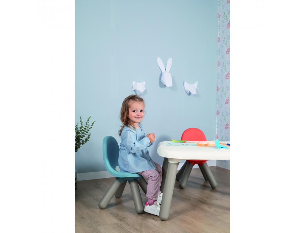 TABLE ENFANT SMOBY TOYS EN PLASTIQUE PIEDS SOUFFLES 4 ENFANTS UTILISATION INTERIEURE 76X52X45CM
