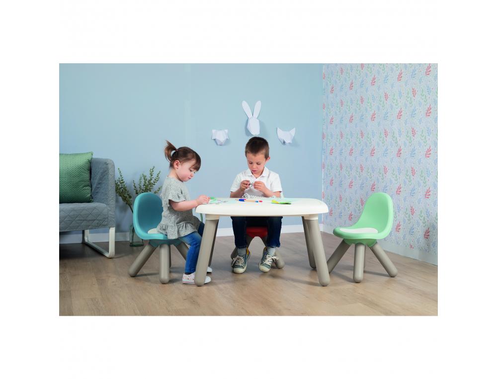 TABLE ENFANT SMOBY TOYS EN PLASTIQUE PIEDS SOUFFLES 4 ENFANTS UTILISATION INTERIEURE 76X52X45CM