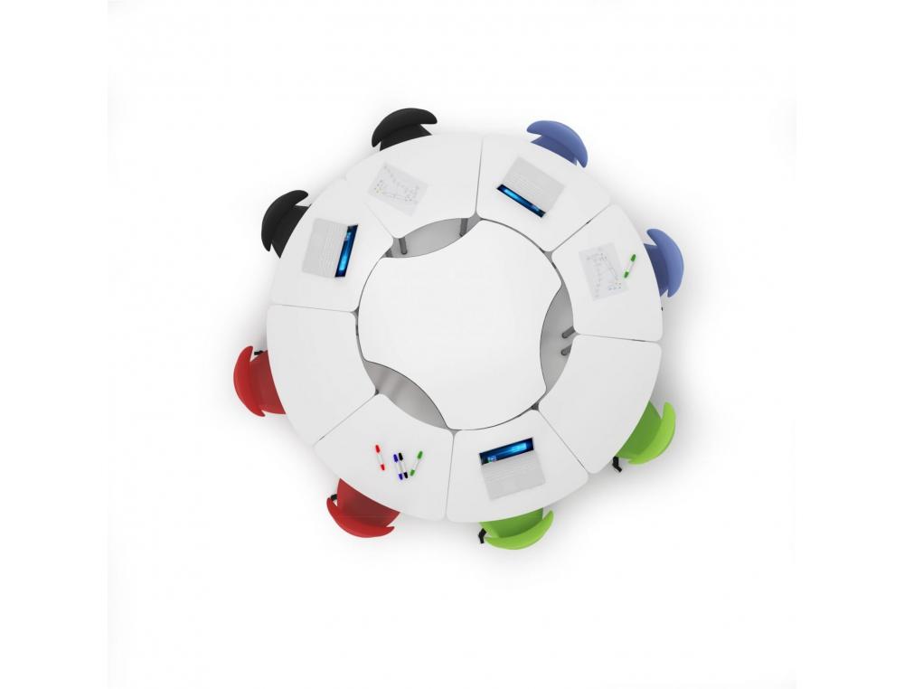 TABLE MIRPLAY HEXAGONALE METALDIAM. 130CM MATERNELLE