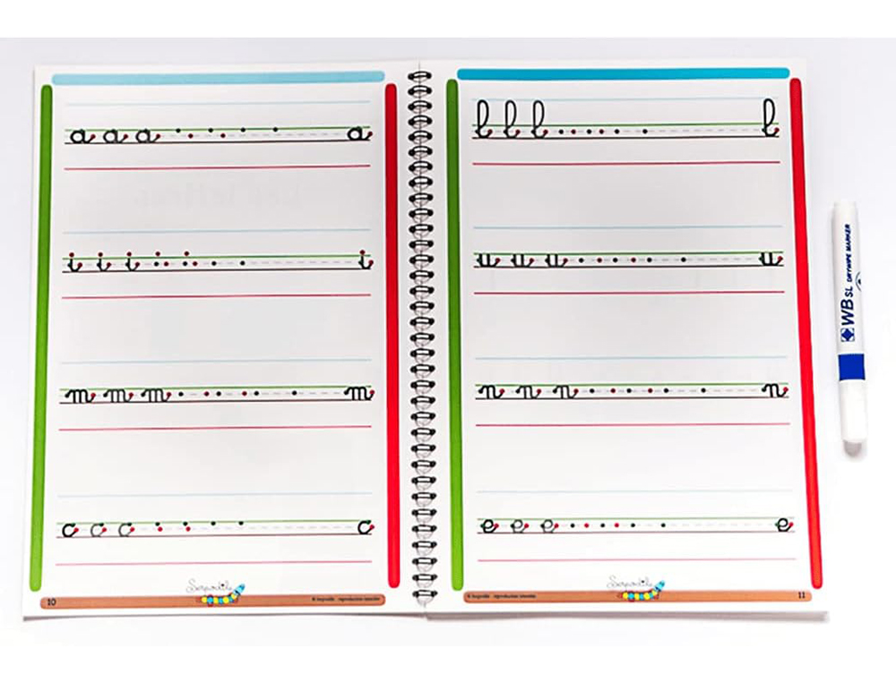 CAHIER ENTRAINEMENT HAMELIN SERPODILE CAHIER D ECRITURE CURSIVE DOUBLE LIGNE 7MM A4 44 PAGES AVEC STYLO
