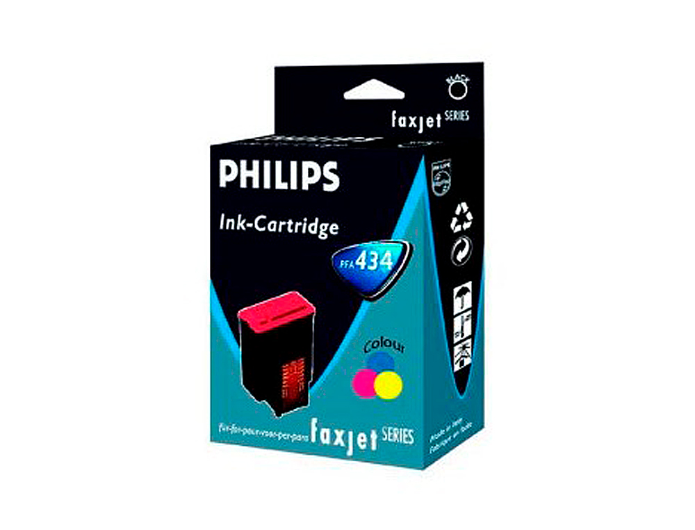 CARTOUCHE PHILIPS JET D'ENCRE PFA434 3 COULEURS CYAN MAGENTA JAUNE 150P
