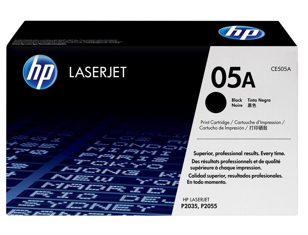 TONER LASER HP 05A CE505A POUR LASERJET P2035/2055D/DN COULEUR NOIR 2300P