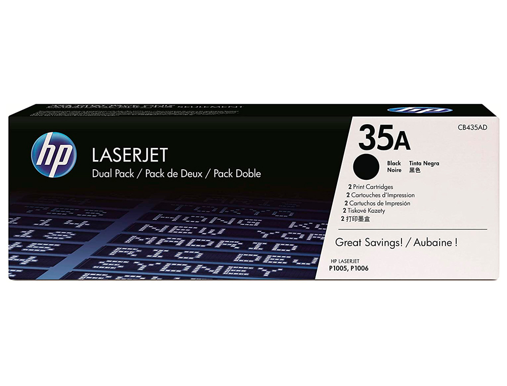 TONER LASER HP 35A CB435A POUR LASERJET P1005/1006 COULEUR NOIR 1500P