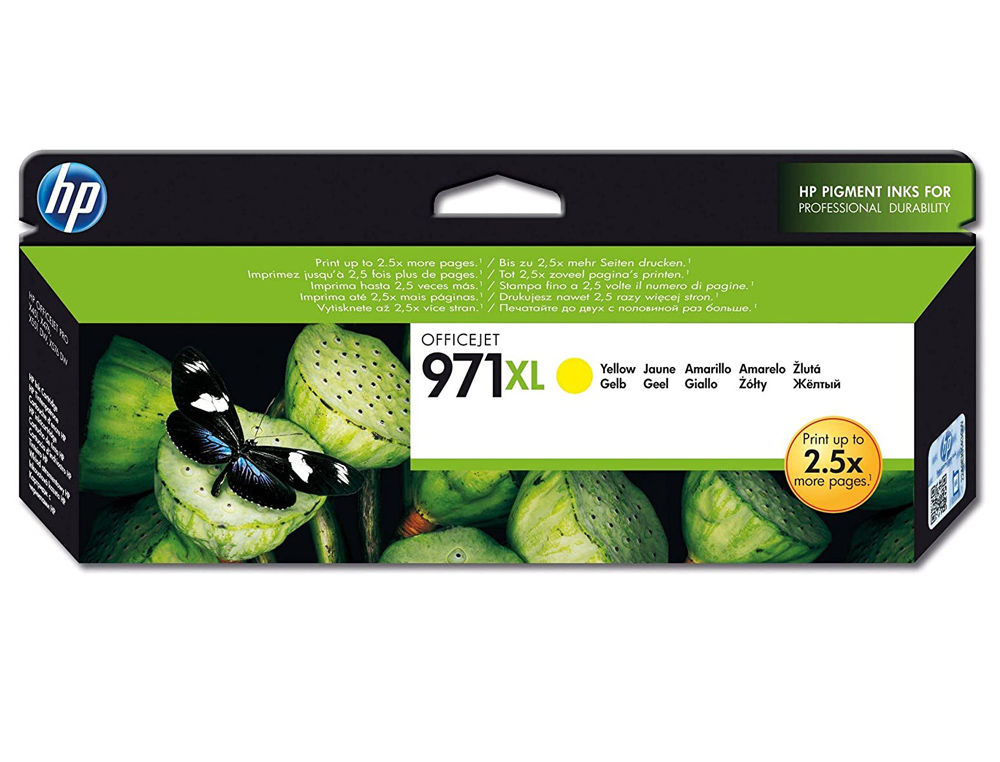 CARTOUCHE HP 971XL JET D'ENCRE CN628AE COULEUR JAUNE HAUTE CAPACITÉ 6600P