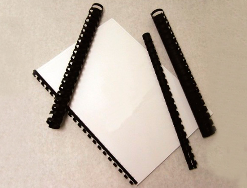 ANNEAU PLASTIQUE À RELIER Q-CONNECT CAPACITÉ 50F 10MM DIAMÈTRE COLORIS NOIR BOÎTE 100 UNITÉS