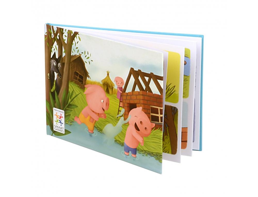 JEU INTERDACTA LES 3 PETITS COCHONS 1 PLATEAU + 3 MAISONS + 3 COCHONS + 1 LOUP + 1 LIVRET + 1 LIVRE AVEC LE