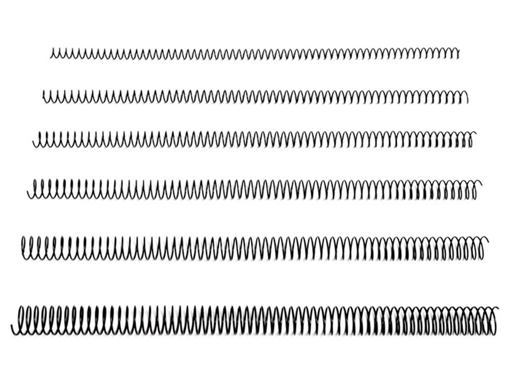 SPIRALE Q-CONNECT MÉTALLIQUE RELIEUR PAS 4:1 80F CALIBRE 1MM DIAMÈTRE 12MM COLORIS NOIR BOÎTE 200 UNITÉS