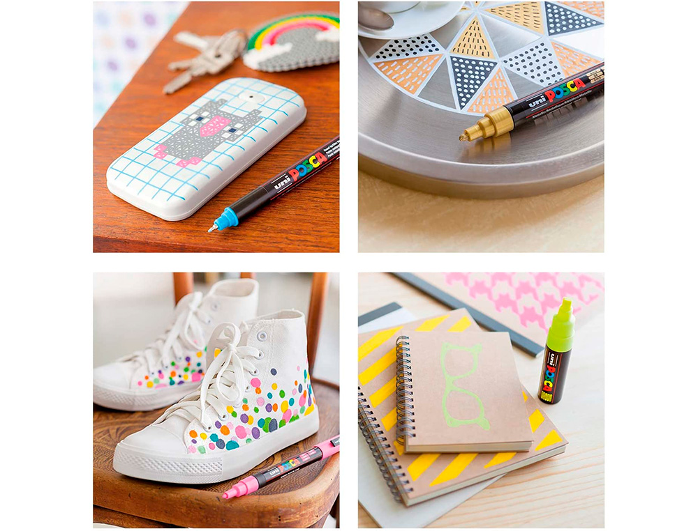 MARQUEUR POSCA PC1MR BASE EAU POINTE CALIBREE EXTRA FINE 0,7MM BLANC SANS/ODEURS/ALCOOL/SOLVANT TOUS