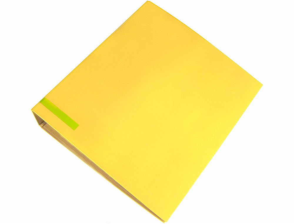 CLASSEUR LEVIER LIDERPAPEL A4 COLOR SYSTEM CARTON REMBORD 1,9MM COMPRESSEUR MTALLIQUE DOS 80MM BOTE JAUNE