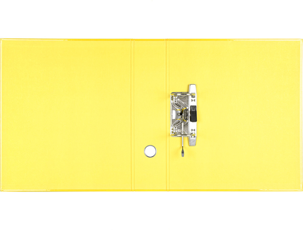 CLASSEUR LEVIER LIDERPAPEL A4 COLOR SYSTEM CARTON REMBORD 1,9MM COMPRESSEUR MTALLIQUE DOS 80MM BOTE JAUNE