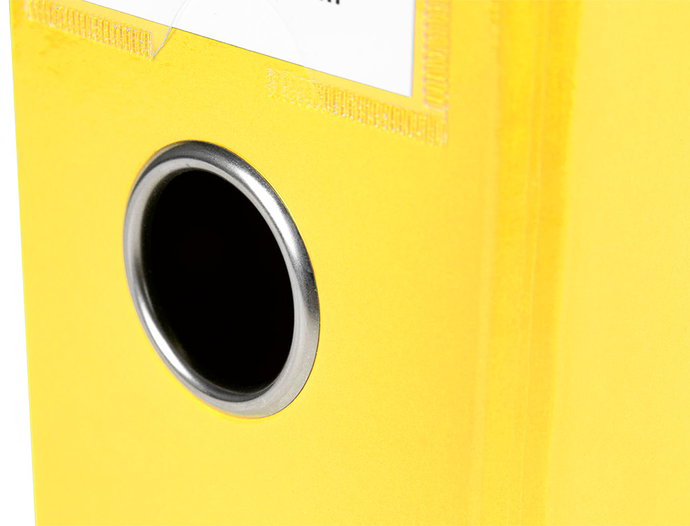 CLASSEUR LEVIER LIDERPAPEL A4 COLOR SYSTEM CARTON REMBORD 1,9MM COMPRESSEUR MTALLIQUE DOS 80MM BOTE JAUNE