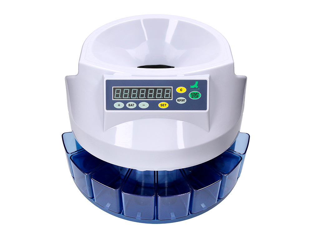 COMPTEUSE TRIEUSE MONNAIE Q-CONNECT ÉLECTRONIQUE LIBRE OU PAR LOT 216U/MINUTE 4 CHIFFRES LED 355X266X330MM 4.5KG