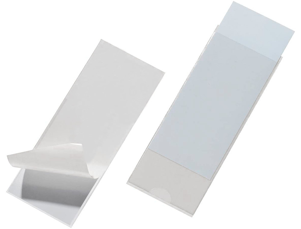 PORTE-ÉTIQUETTE Q-CONNECT ADHÉSIF DOS CLASSEUR 55X102MM ÉTIQUETTE COMPRISE PACK 6 UNITÉS