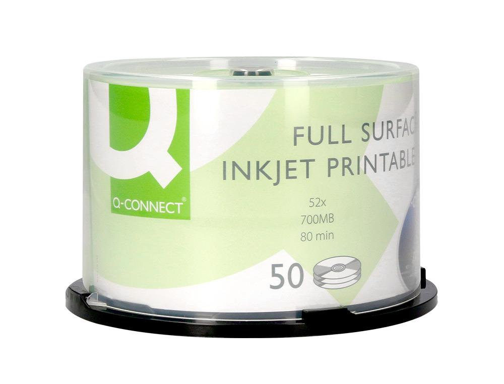 CD-R Q-CONNECT CAPACITÉ 700MB 80MIN VITESSE 52X FIABLE GRANDE CAPACITÉ TOUR 50 UNITÉS
